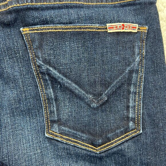 Hudson Moto Jeans Skinny Ankle Zip Pocket Dark Wash Denim Size 27 Y2K Streetwear - Picture 8 of 16